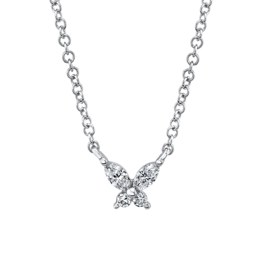 Petite Diamond Butterfly Pendant