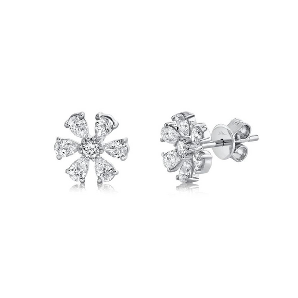 Blossom Diamond Flower Earrings