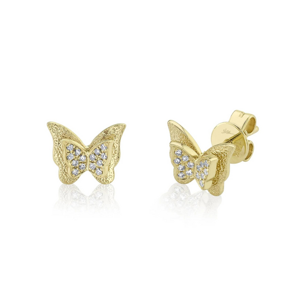 Flutter Diamond Butterfly Earrings