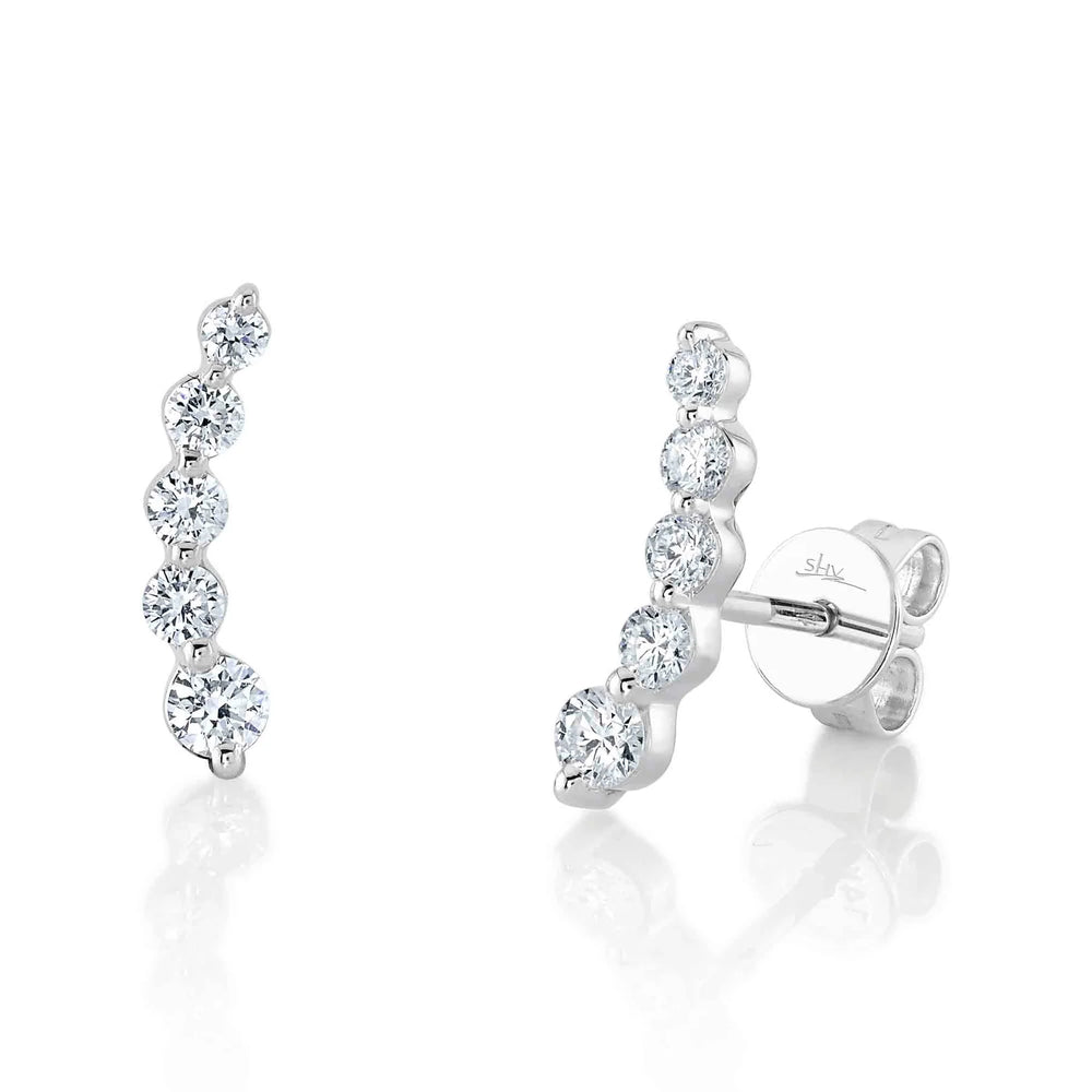 Diamond Ear Crawler Studs, 0.47 CTTW - Carter's Collective Fine Jewelry
