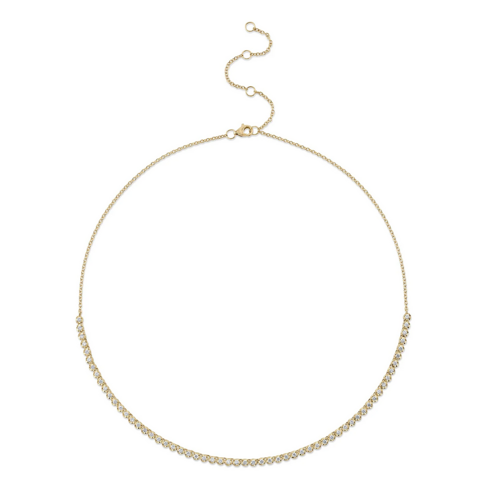 Halfway Illusion Diamond Tennis Necklace, 1.07 CTTW - Carter's Collective Fine Jewelry