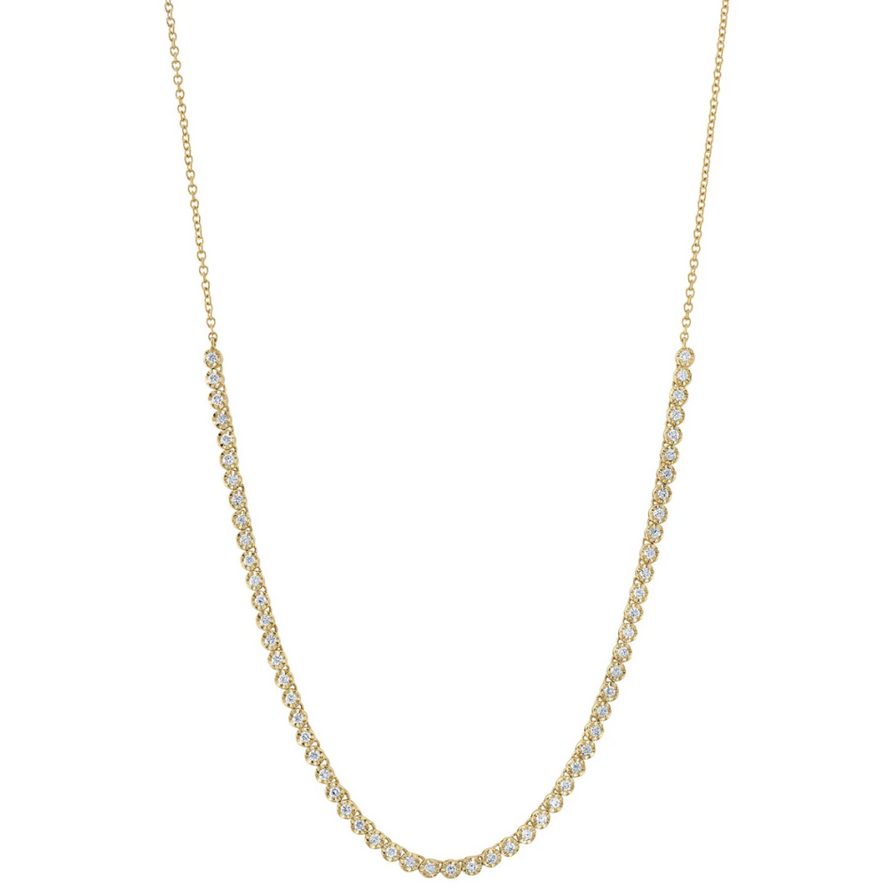 Halfway Illusion Diamond Tennis Necklace, 1.07 CTTW - Carter's Collective Fine Jewelry