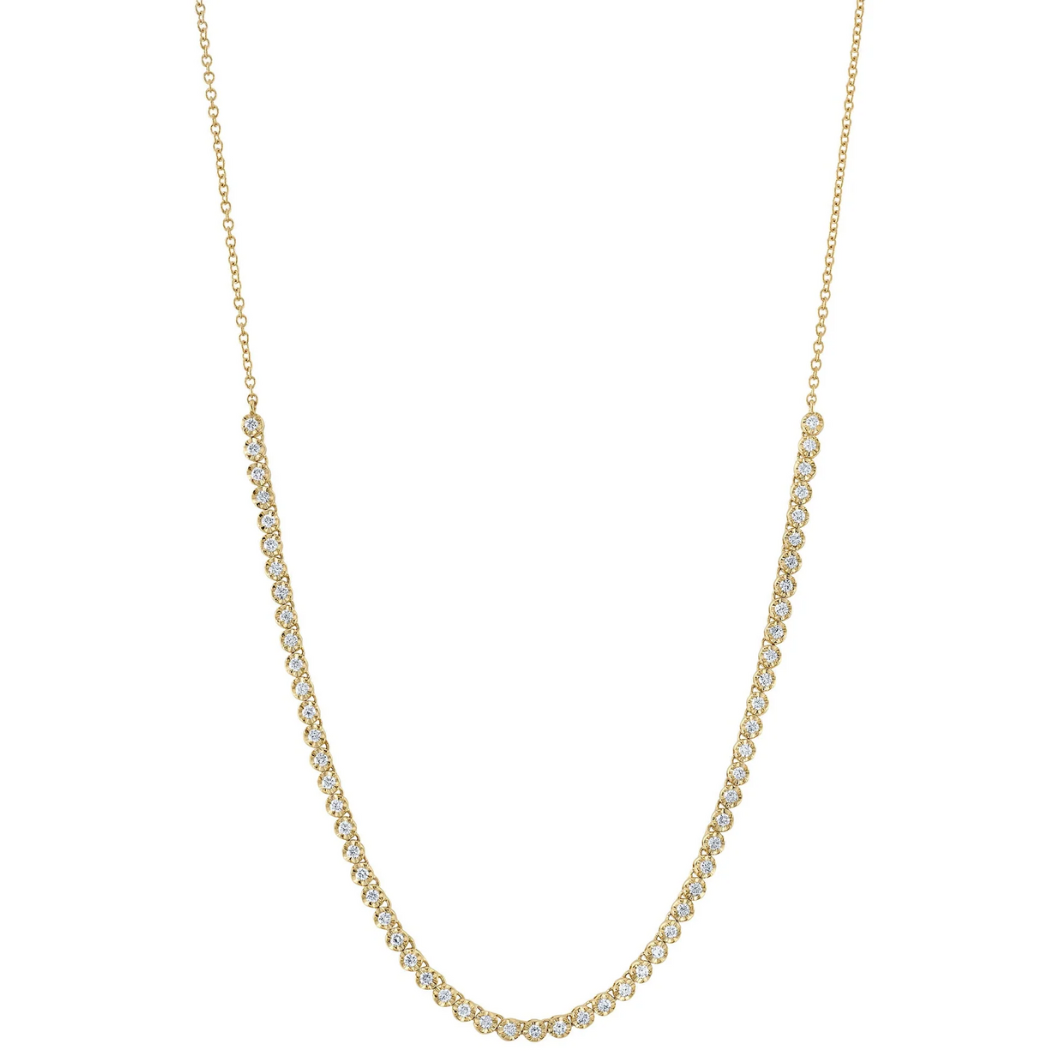 Halfway Illusion Diamond Tennis Necklace, 1.07 CTTW - Carter's Collective Fine Jewelry