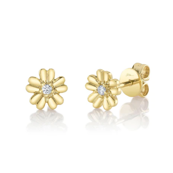 Flora Diamond Flower Earrings