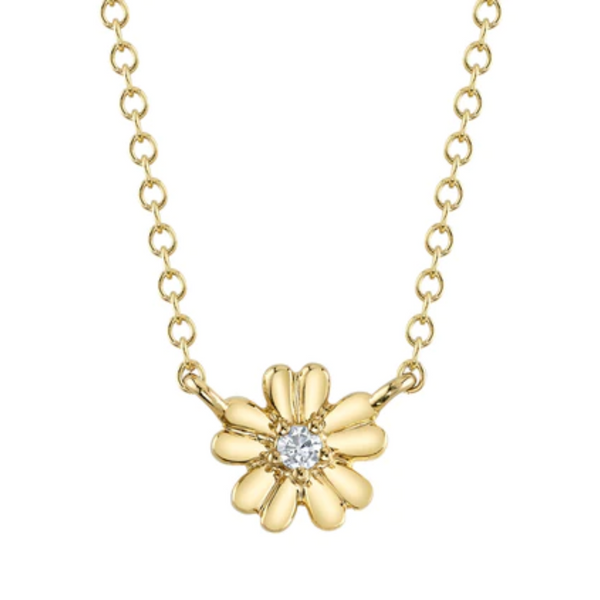 Flora Diamond Flower Necklace