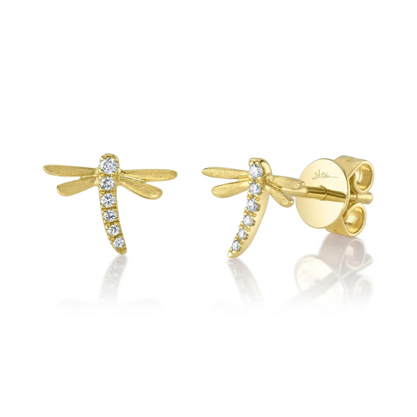 Dragonfly Diamond Earrings