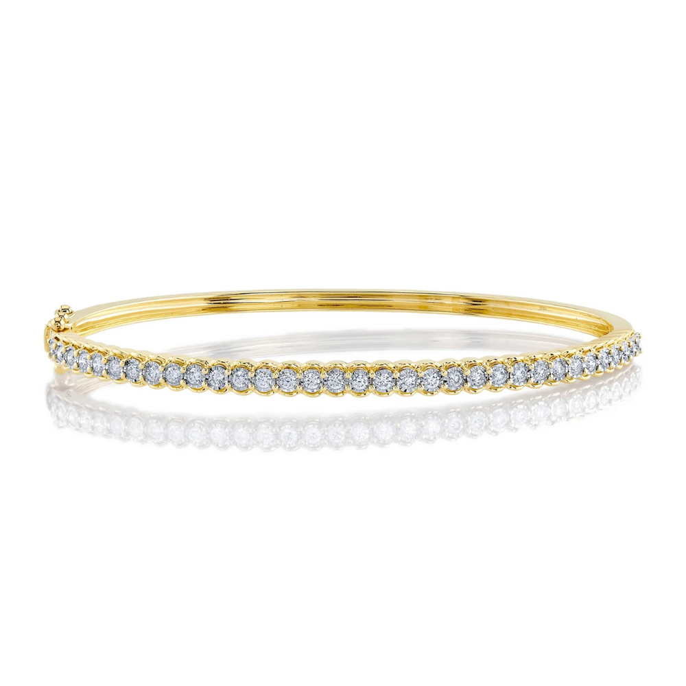 Illusion Set Diamond Bangle Bracelet, 0.65 CTTW - Carter's Collective Fine Jewelry