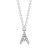 Pave Diamond Initial Necklace