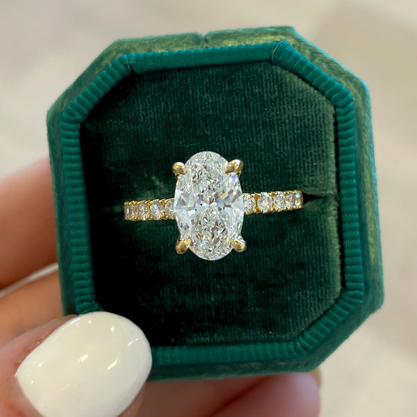 Ivy Lab Grown Diamond Wrap Halo Engagement Ring