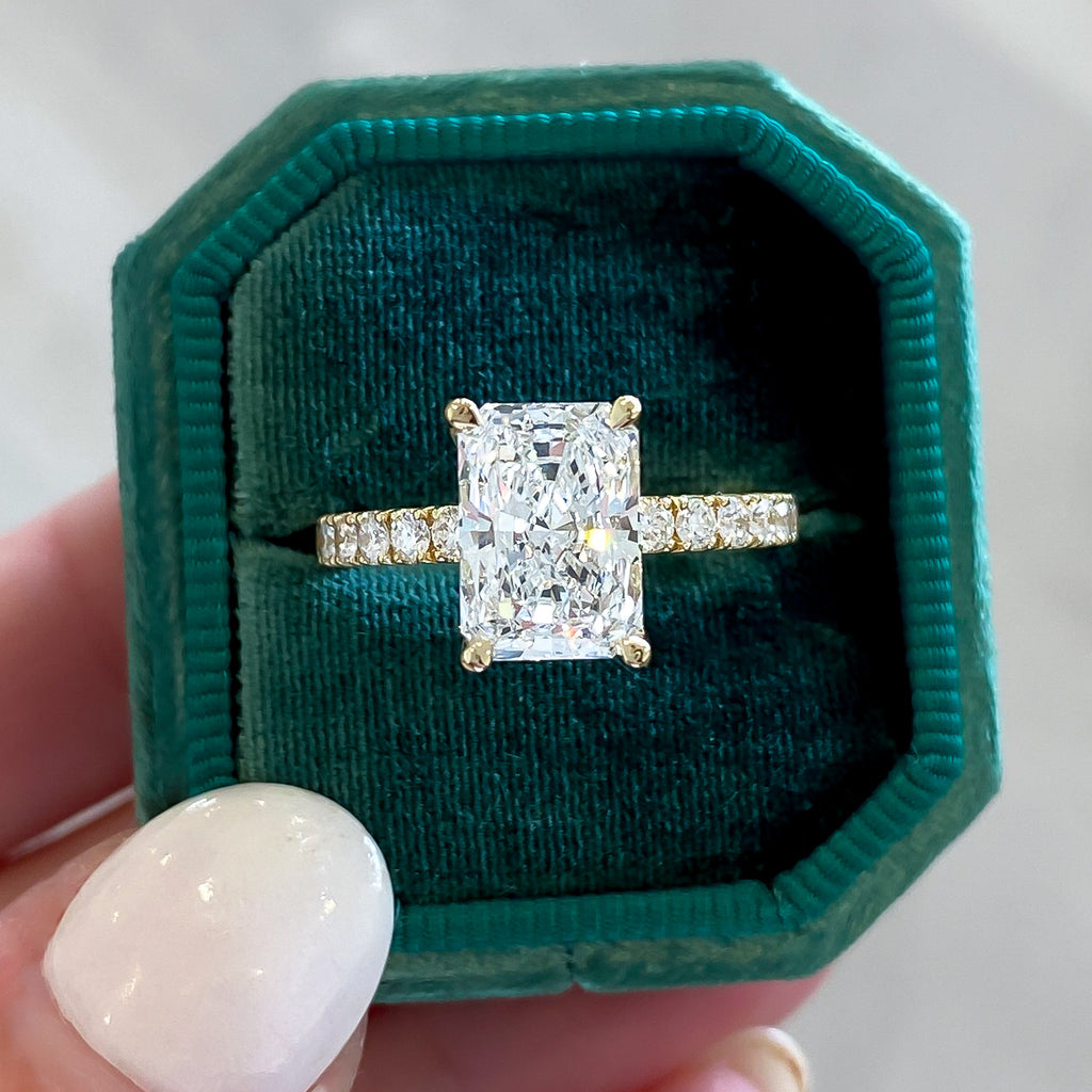 Ivy Customizable Lab Grown Diamond Wrap Halo Engagement Ring - Carter's Collective Fine Jewelry