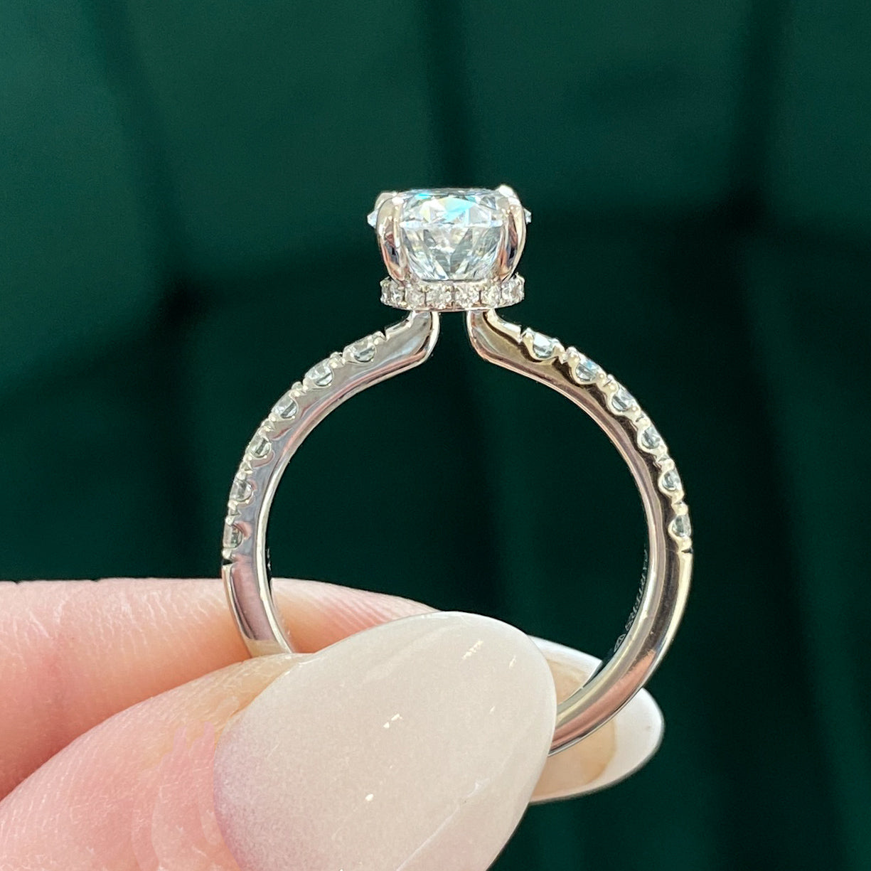 Ivy Customizable Lab Grown Diamond Wrap Halo Engagement Ring 4 2 Carat
