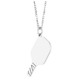 Sterling Silver Pickleball Paddle Engravable Necklace