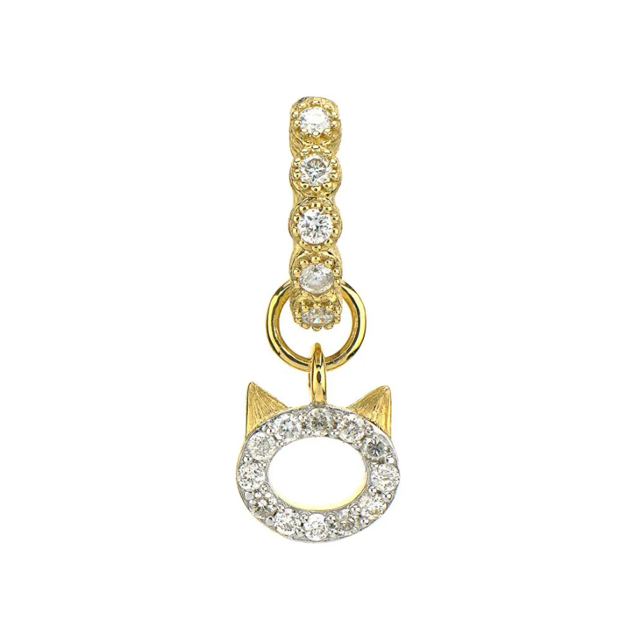 Petite Pave Diamond Kitty Charm (Single)