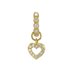 Jude Frances Petite Pave Diamond Heart Charm (Single) - Last Chance - Carter's Collective Fine Jewelry