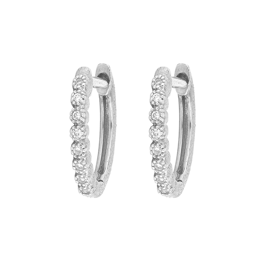 Jude Frances Delicate Provence Champagne Hoop Earrings (Pair)