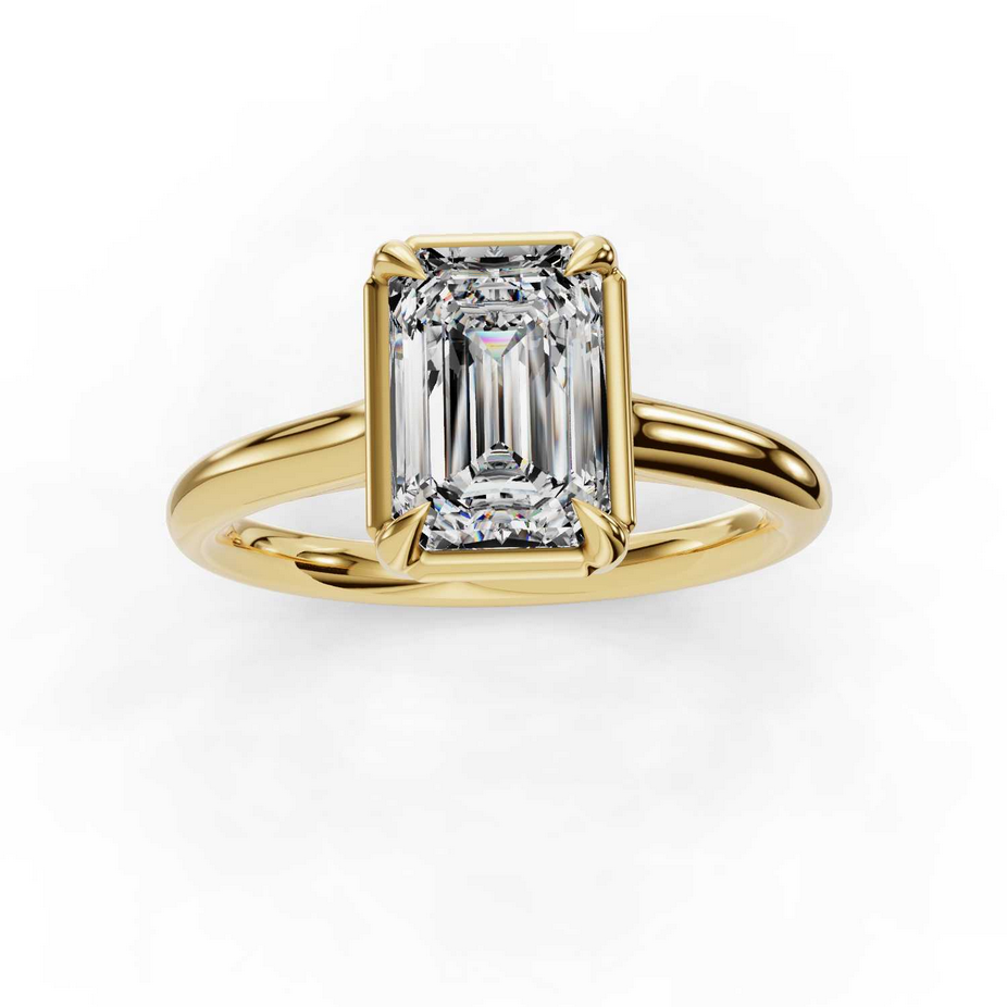 Sage Faux Bezel Customizable Lab Grown Diamond Engagement Ring - Carter's Collective Fine Jewelry