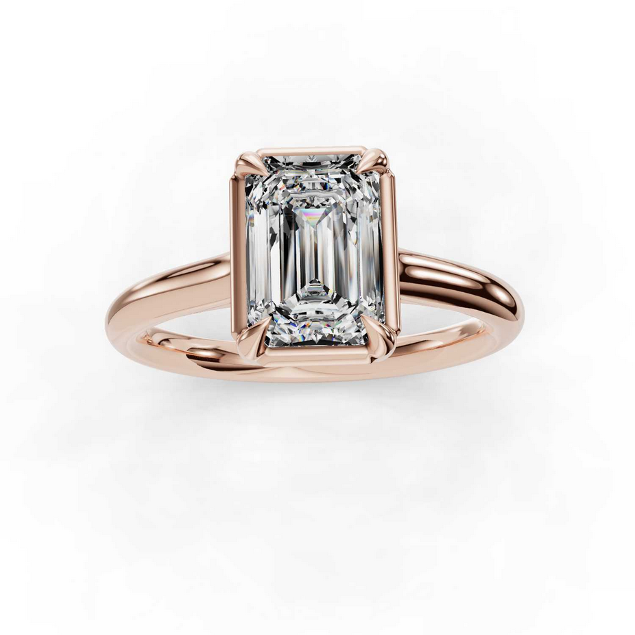 Sage Faux Bezel Customizable Lab Grown Diamond Engagement Ring - Carter's Collective Fine Jewelry