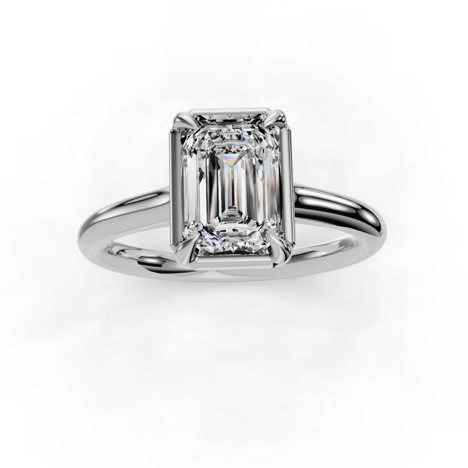 Sage Faux Bezel Customizable Lab Grown Diamond Engagement Ring - Carter's Collective Fine Jewelry