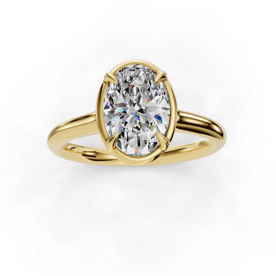 Sage Faux Bezel Customizable Lab Grown Diamond Engagement Ring - Carter's Collective Fine Jewelry