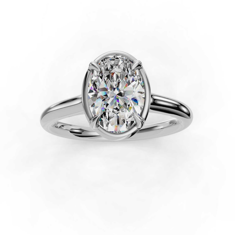 Sage Faux Bezel Customizable Lab Grown Diamond Engagement Ring - Carter's Collective Fine Jewelry