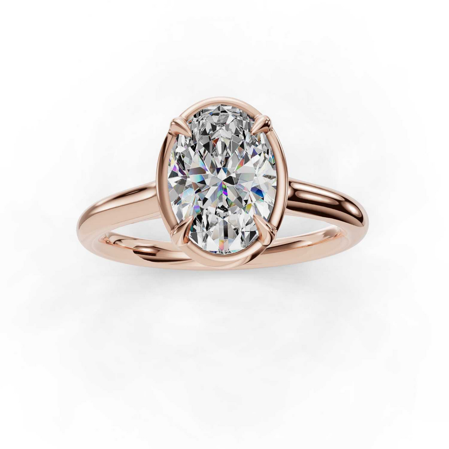 Sage Faux Bezel Customizable Lab Grown Diamond Engagement Ring - Carter's Collective Fine Jewelry