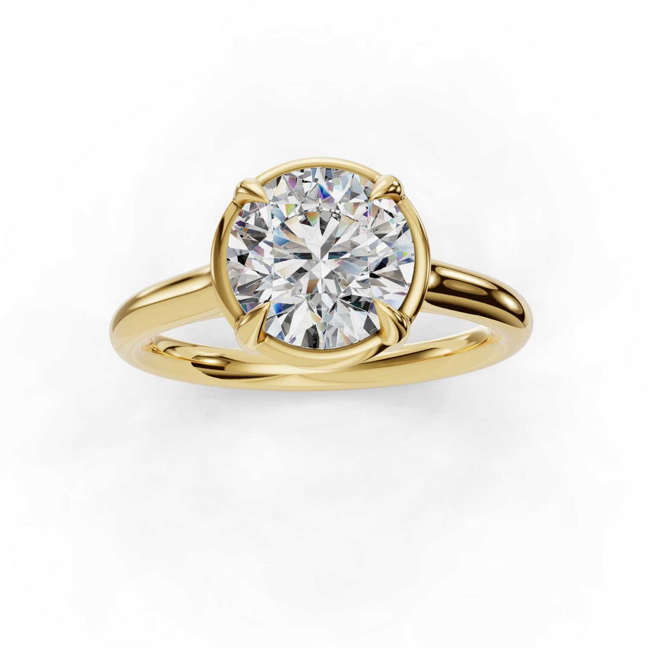 Sage Faux Bezel Customizable Lab Grown Diamond Engagement Ring - Carter's Collective Fine Jewelry