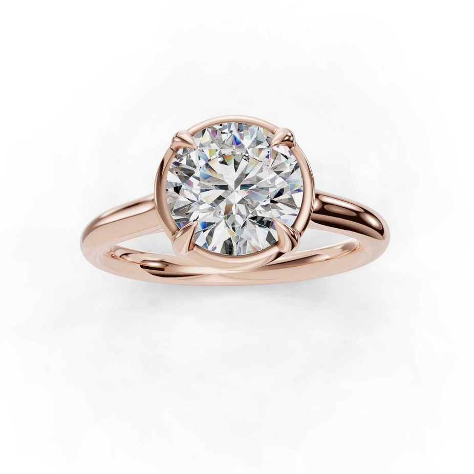 Sage Faux Bezel Customizable Lab Grown Diamond Engagement Ring - Carter's Collective Fine Jewelry