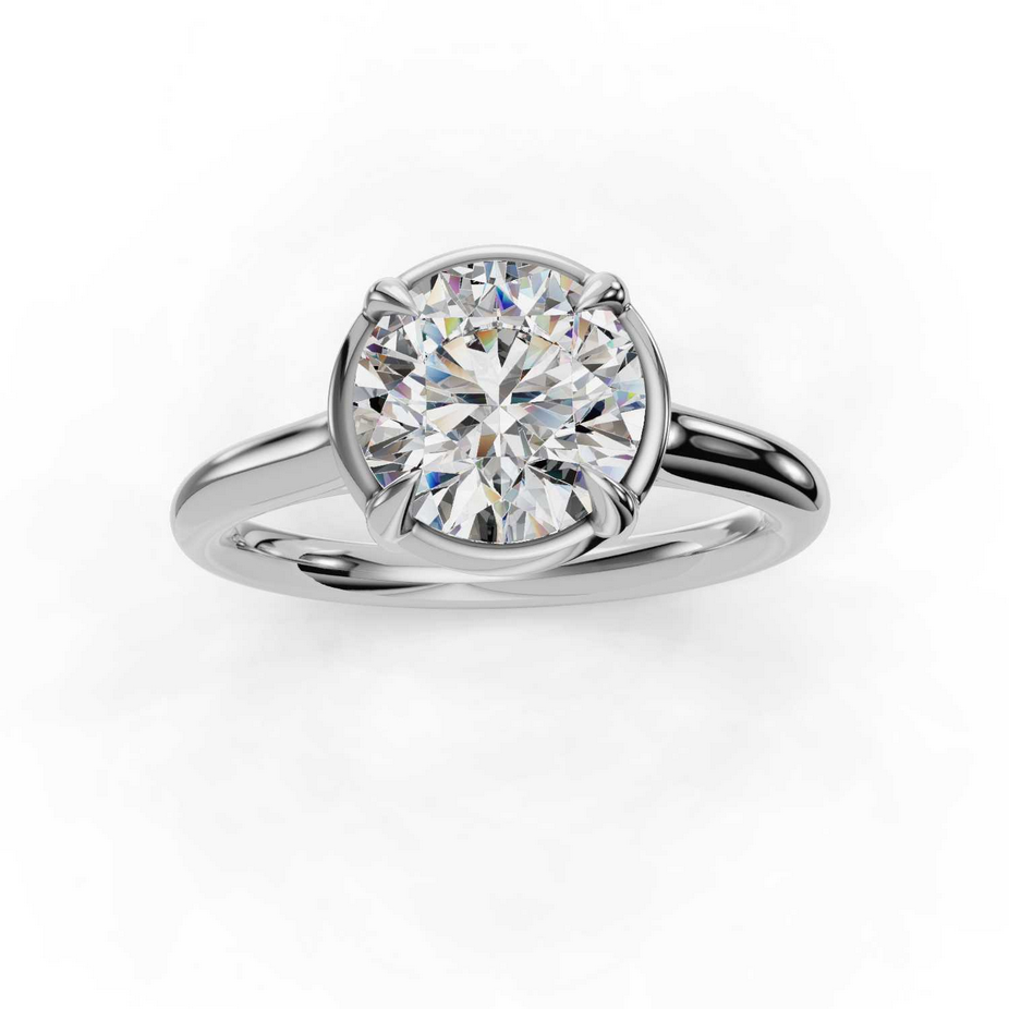 Sage Faux Bezel Customizable Lab Grown Diamond Engagement Ring - Carter's Collective Fine Jewelry