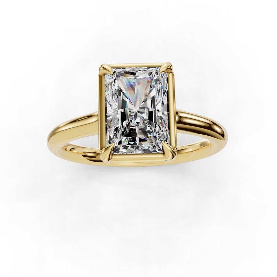 Sage Faux Bezel Customizable Lab Grown Diamond Engagement Ring - Carter's Collective Fine Jewelry