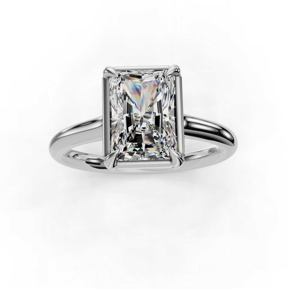 Sage Faux Bezel Customizable Lab Grown Diamond Engagement Ring - Carter's Collective Fine Jewelry