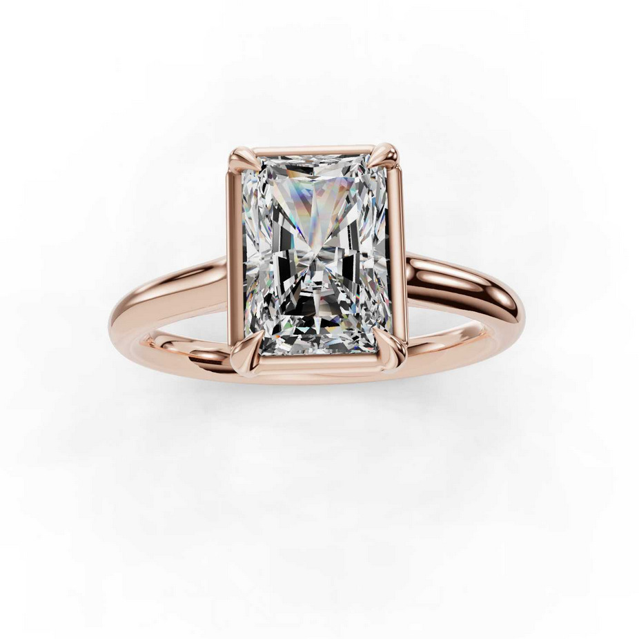 Sage Faux Bezel Customizable Lab Grown Diamond Engagement Ring - Carter's Collective Fine Jewelry