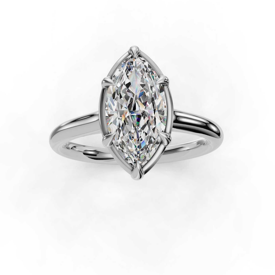 Sage Faux Bezel Customizable Lab Grown Diamond Engagement Ring - Carter's Collective Fine Jewelry