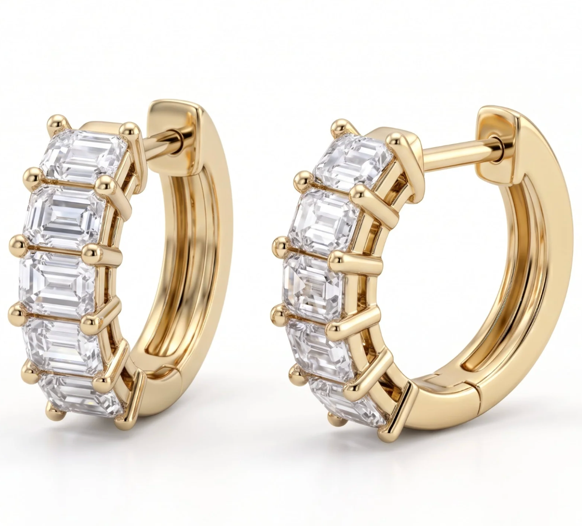 Audrey Diamond Huggie Hoops