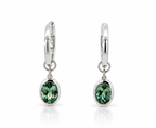 Bezel Set Malawi Fancy Sapphire Huggie Hoop Earrings