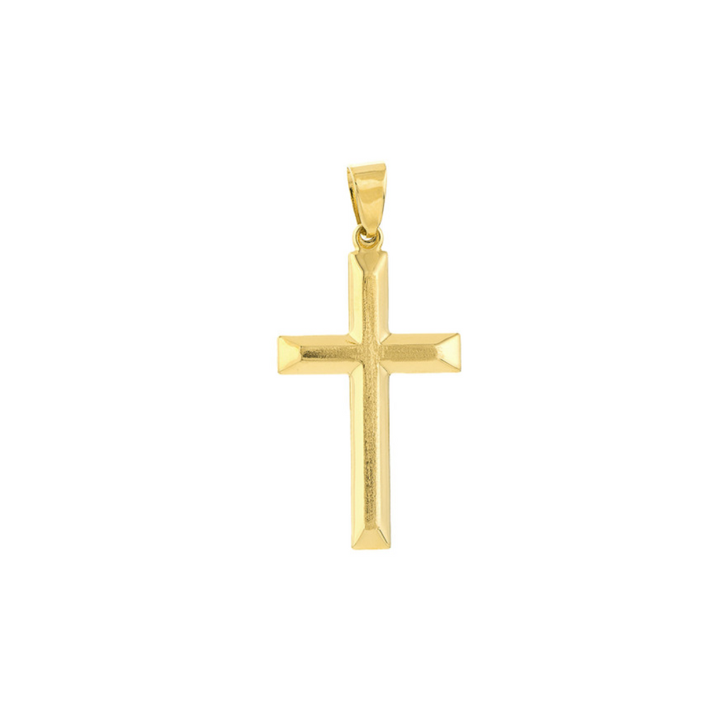 Beveled Edge Cross Pendant - Carter's Collective Fine Jewelry