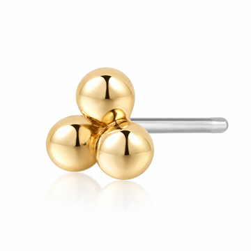 Aria Triple Dots Piercing Stud Earring (Single)