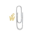 Block Letter W Gold Initial Charm - Carter's Collective Fine Jewelry