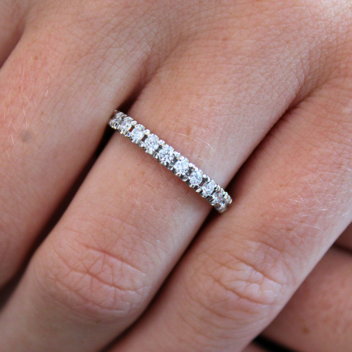 Hydrangea Diamond Wedding Band, 0.57 CTTW