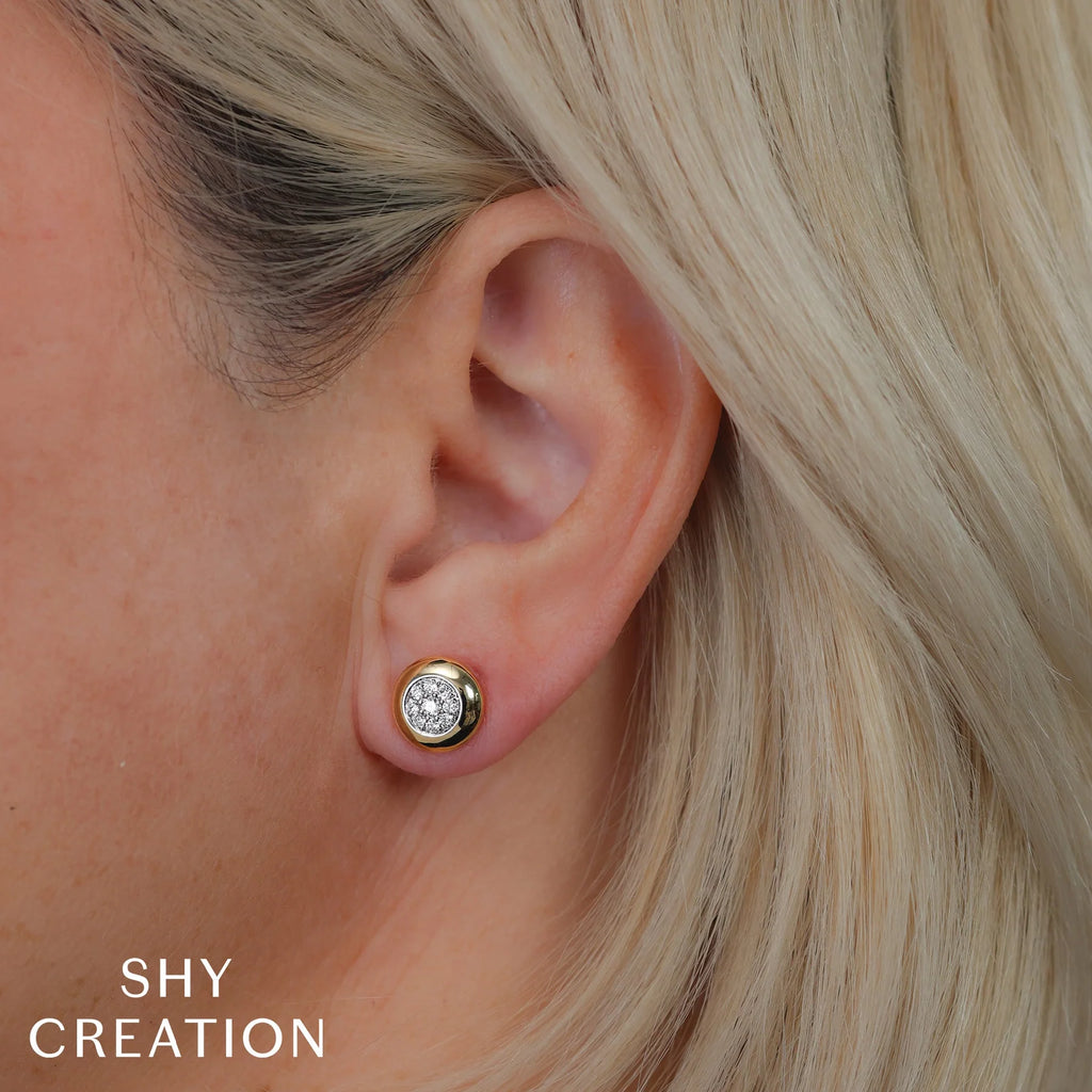 Diamond Bezel Circle Studs, 0.28 CTTW - Carter's Collective Fine Jewelry