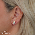 Diamond Bezel Circle Studs, 0.28 CTTW - Carter's Collective Fine Jewelry