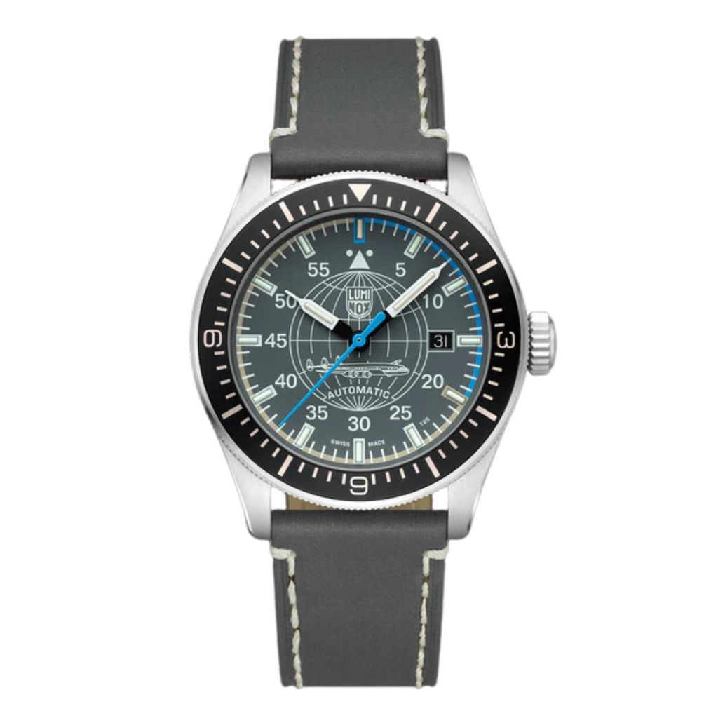 Luminox Constellation Automatic Pilot Watch with Grey Leather Strap, 42mm - Carter's Collective Fine Jewelry