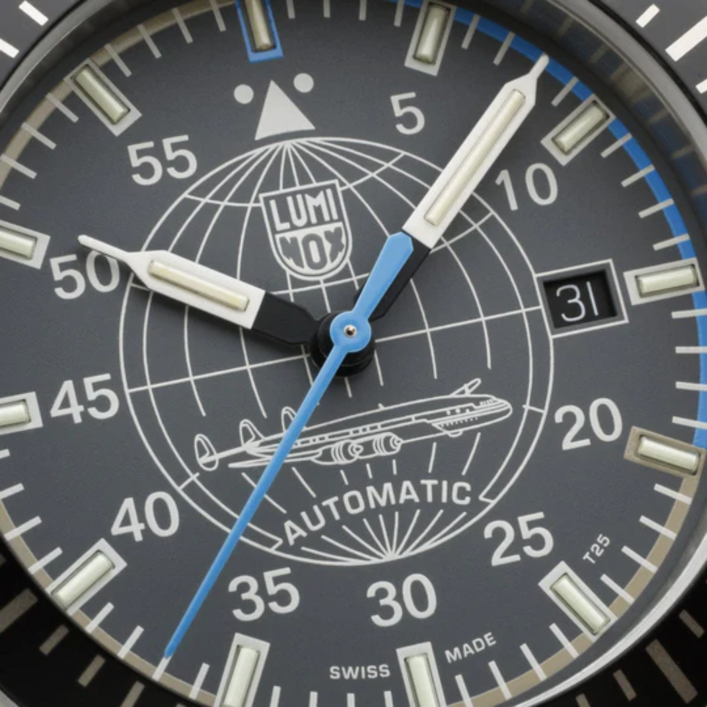 Luminox Constellation Automatic Pilot Watch with Grey Leather Strap, 42mm - Carter's Collective Fine Jewelry
