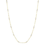 Cultured Pearl Station Sparkle Chain Necklace, 18 Inches - Carter's Collective Fine Jewelry