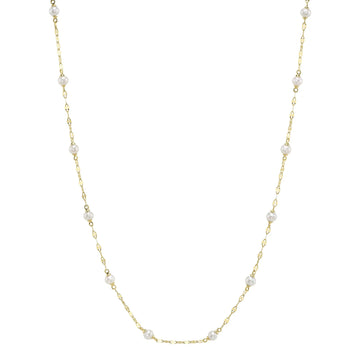 Cultured Pearl Station Sparkle Chain Necklace, 18 Inches - Carter's Collective Fine Jewelry