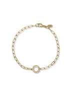 Paper Clip Chain Charm Bracelet