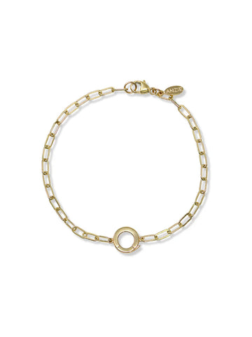 Paper Clip Chain Charm Bracelet