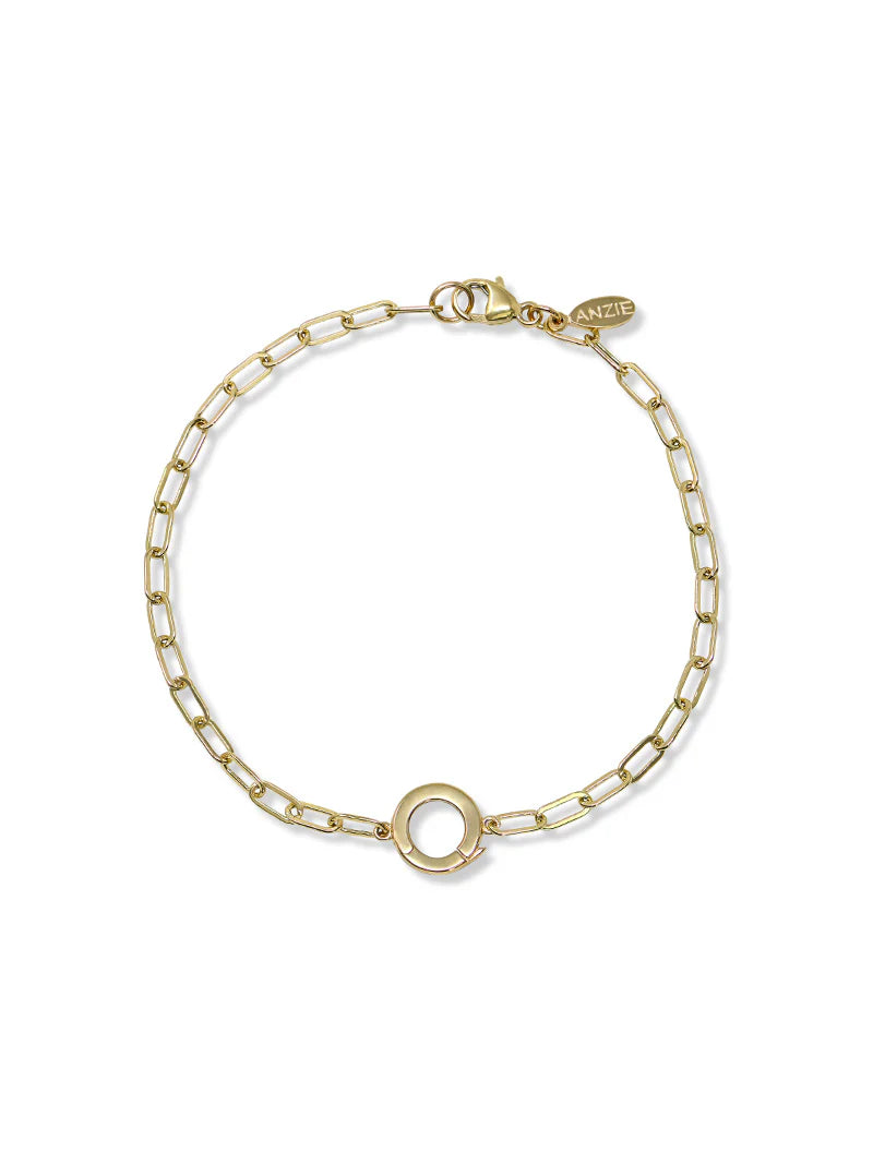 Paper Clip Chain Charm Bracelet