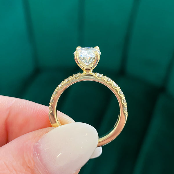 Hydrangea Oval Lab Grown Diamond Engagement Ring