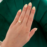 Dahlia Round Natural Diamond Engagement Ring