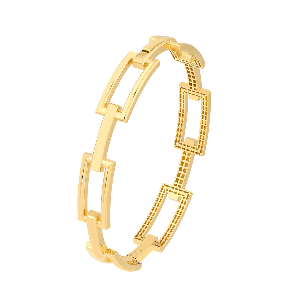 
                  
                    Rectangular Polished Link Bangle Bracelet
                  
                